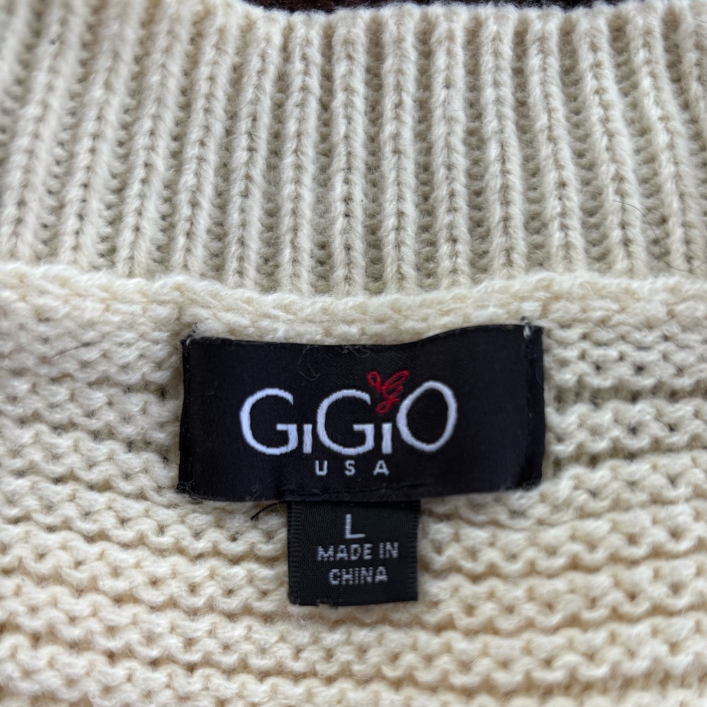 GiGiO USA Long Sleeve Oversized Color Gradient Sweater Size L - Picture 4 of 6